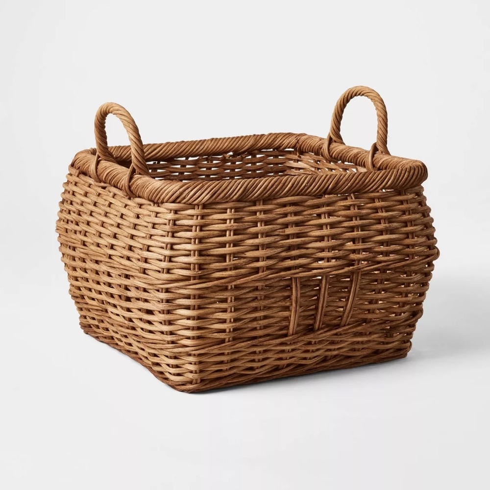 Medium Square Rattan Harvest Basket - Threshold™ designed with Studio McGee